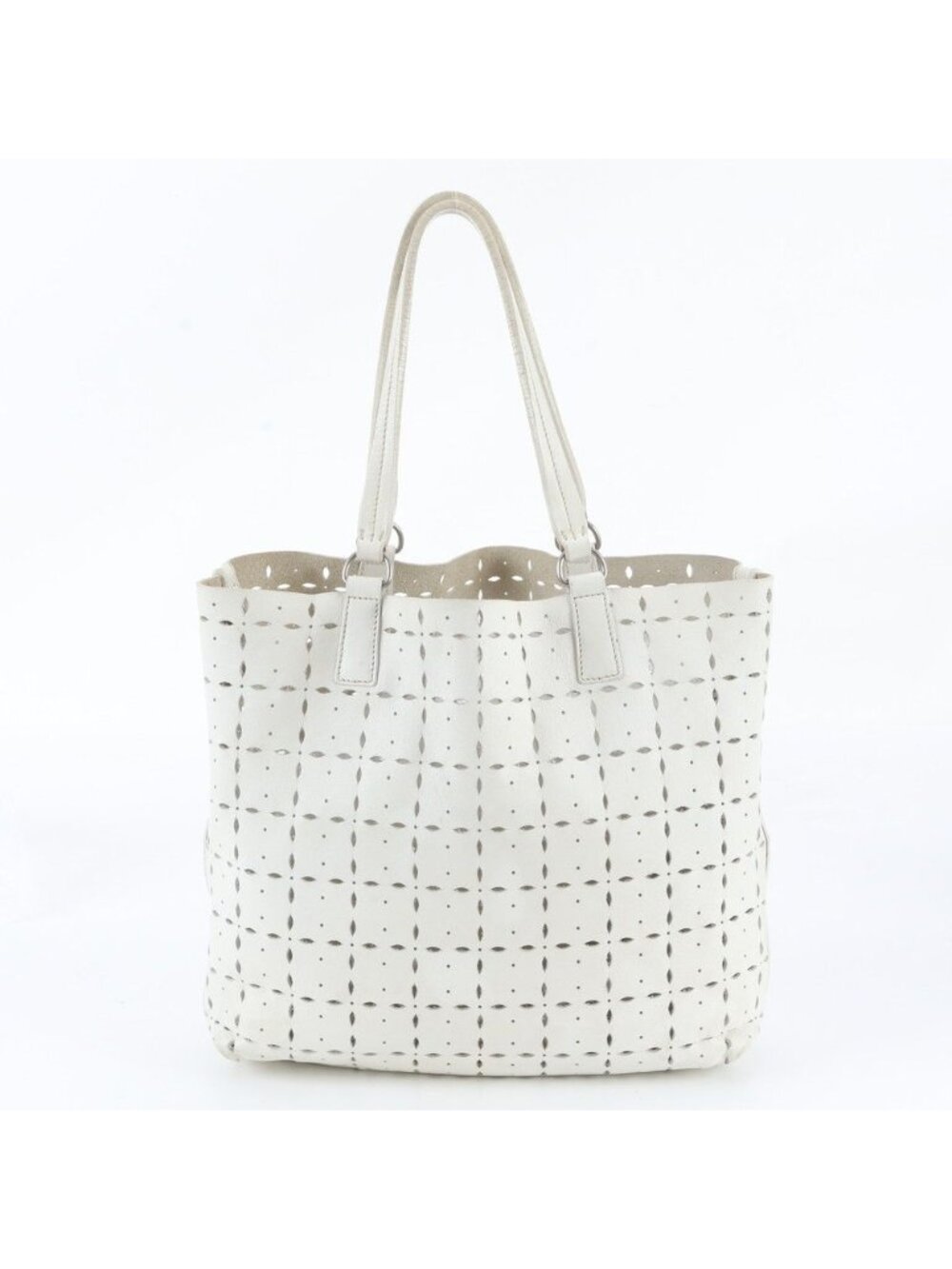 Miu Miu Perforated Leather Tote